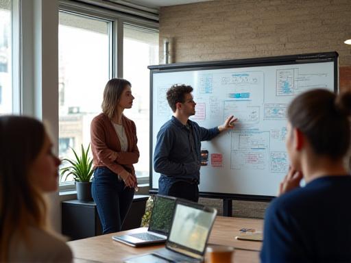 ClayLink APIs team working on API architecture blueprints in New York office